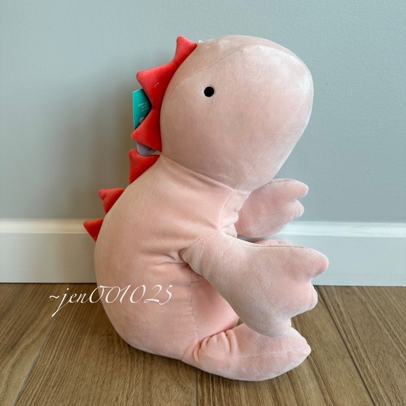Pink Dinosaur Weighted Plush Throw Pillow - Pillowfort - Picture 6 of 10